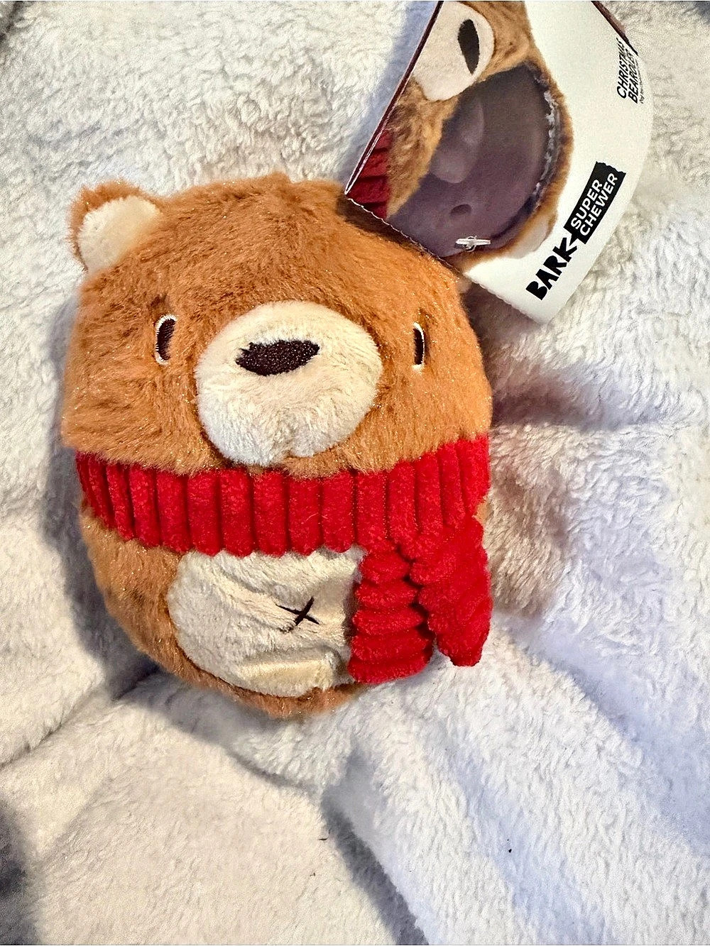BARK Christmas Bear Brawler Dog Toy NWT